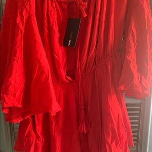 Brand new red romper.